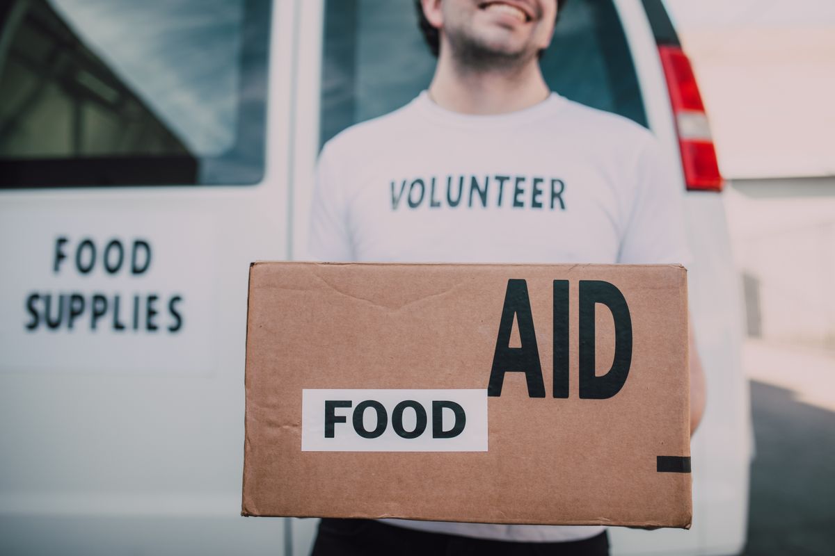 Community volunteers working together